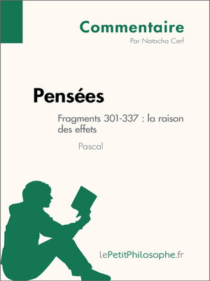 cover image of Pensées de Pascal--Fragments 301-337